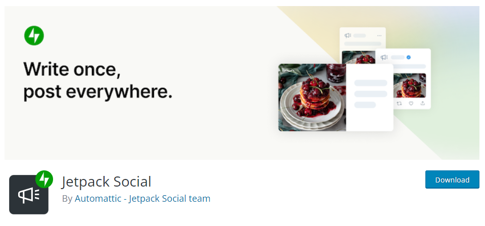 Jetpack social plugin