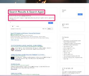 Header and Footer plugin이 자동생성한 search result page_3