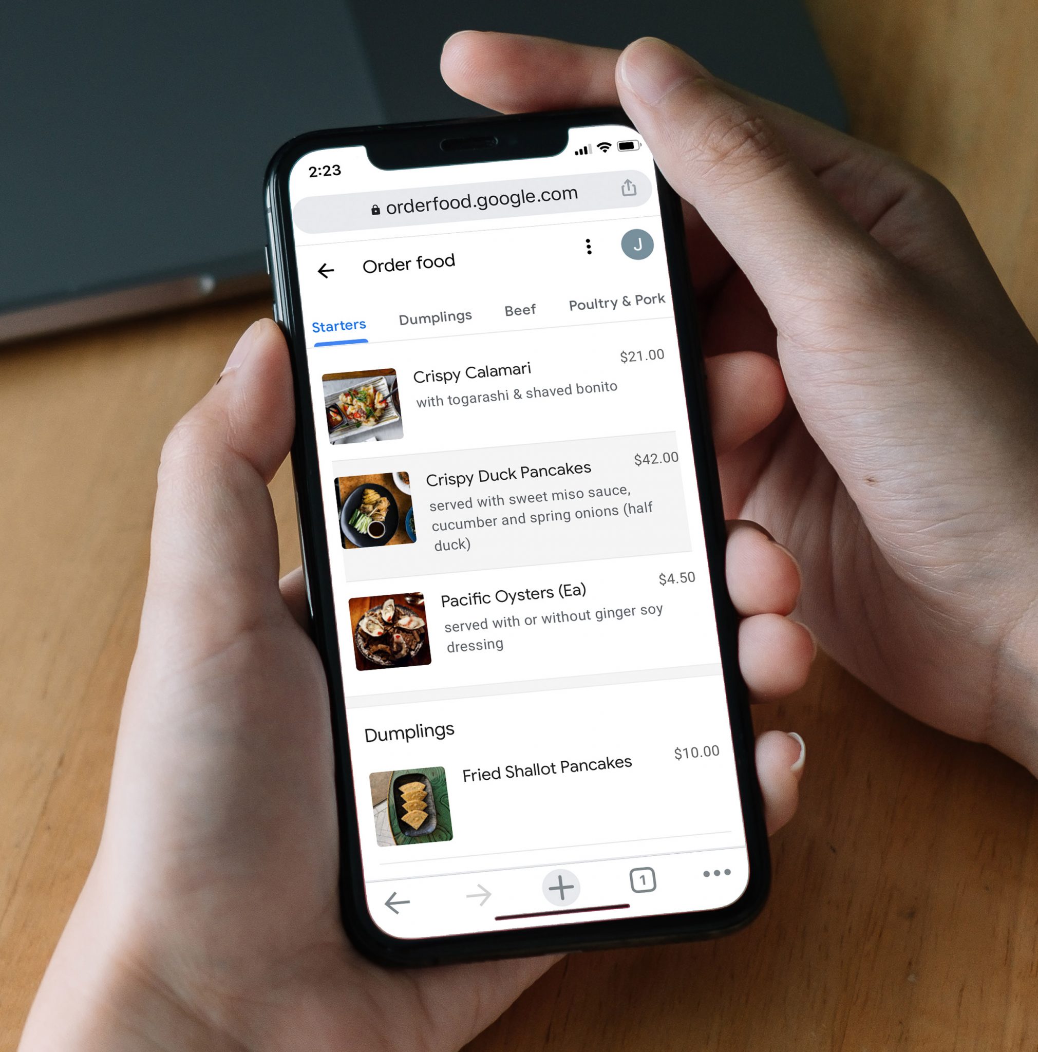 Order food on Google-1