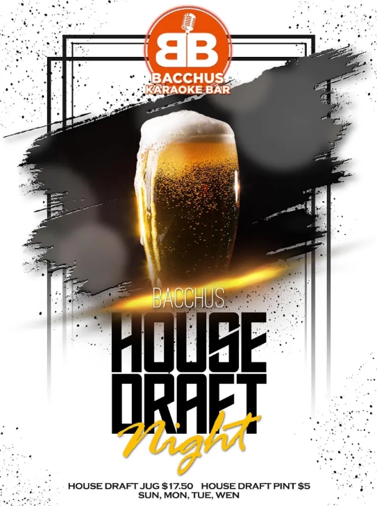 house draft night bacchus karaoke in Calgary bar night clubs restaurants restaurants near me bars near me karaoke bar 1