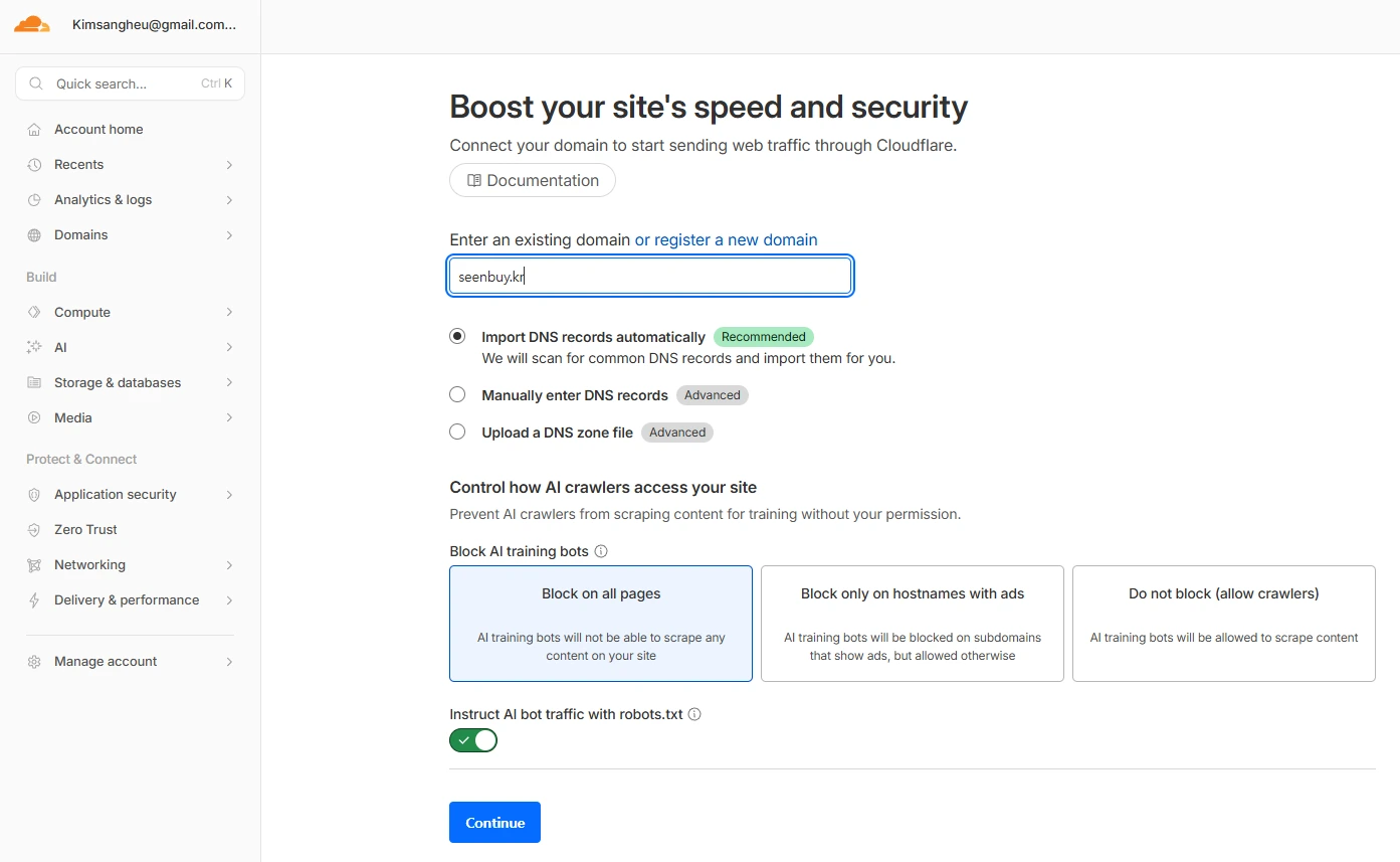 cloudflare-connect a domain-1