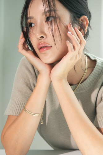 500px 스네이크 두줄체인 set 목걸이 팔찌 KCJ 6819